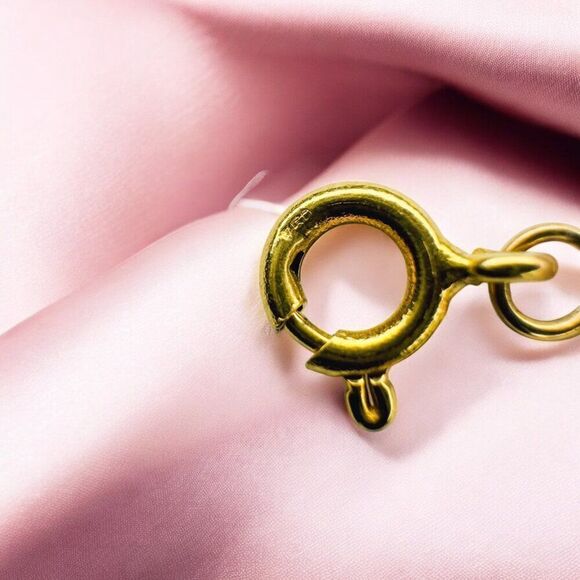 18K Gold Colombian Emerald & Diamond Bracelet- 750 Gold -6.5"- Herringbone -2.6g - Picture 4 of 16